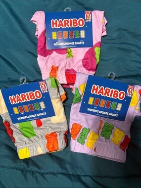 HARIBO Women's Pink Gummy Bear Lounge Shorts - M